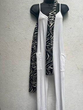 White Sleeveless Pocket Jumpsuit